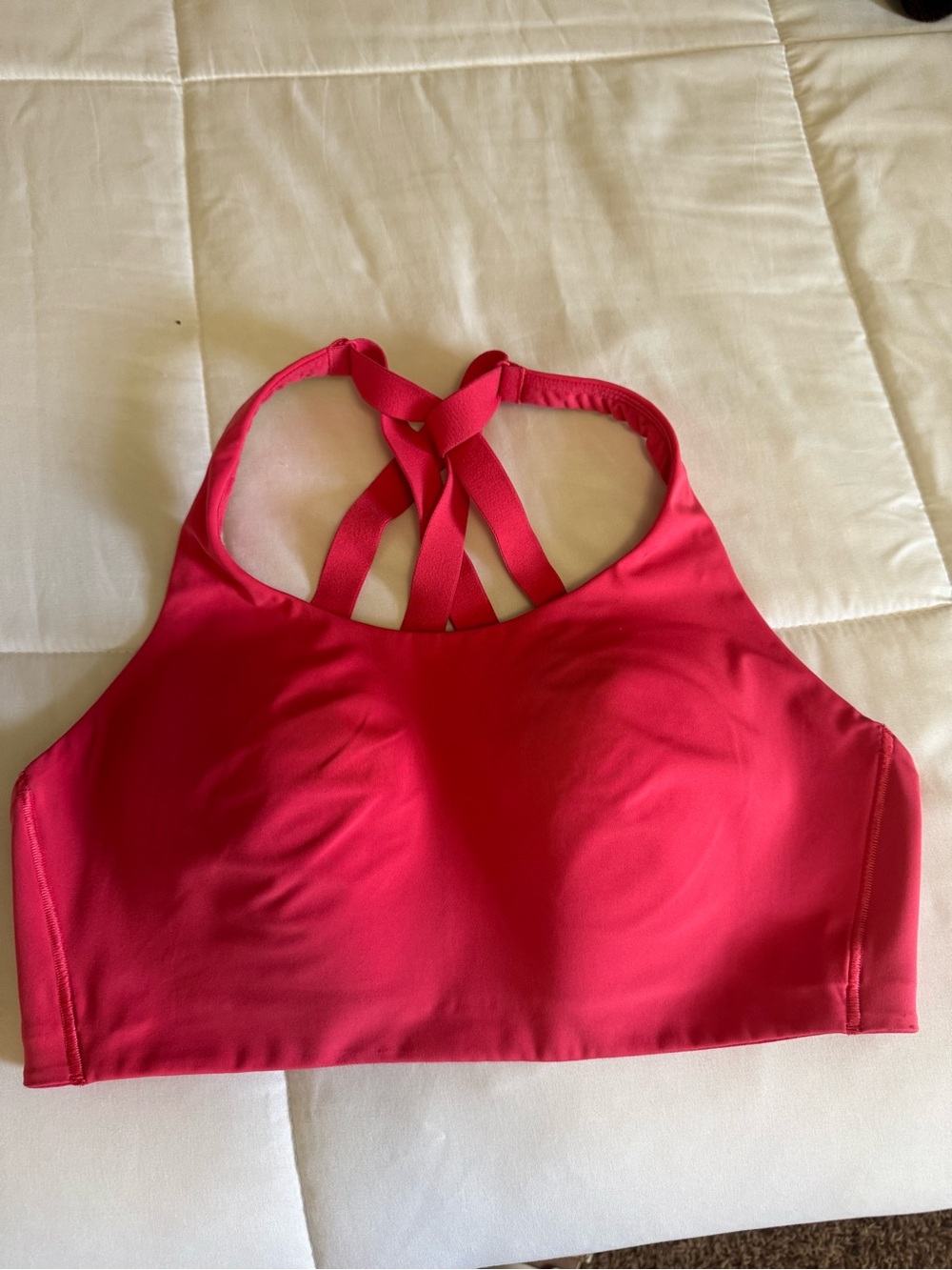 lululemon athletica Hot Pink High-Neck Strappy Sports Bra